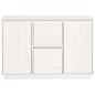 vidaXL Aparador madera maciza de pino blanco 111x34x75 cm vidaXL Aparador madera maciza de pino blanco 111x34x75 cm