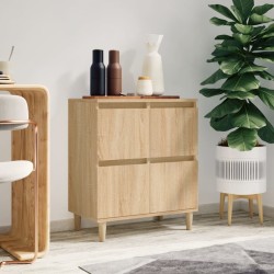 vidaXL Aparador de madera contrachapada roble Sonoma 60x35x70 cm