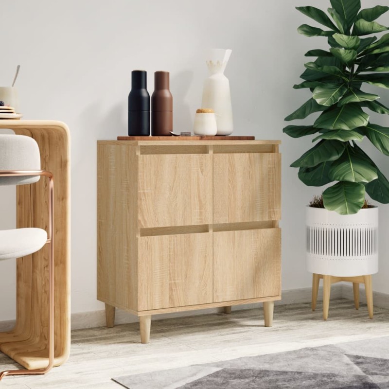 vidaXL Aparador de madera contrachapada roble Sonoma 60x35x70 cm vidaXL Aparador de madera contrachapada roble Sonoma 60x35x70 cm