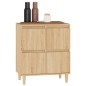 vidaXL Aparador de madera contrachapada roble Sonoma 60x35x70 cm vidaXL Aparador de madera contrachapada roble Sonoma 60x35x70 cm