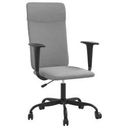 vidaXL Silla de oficina de tela gris claro