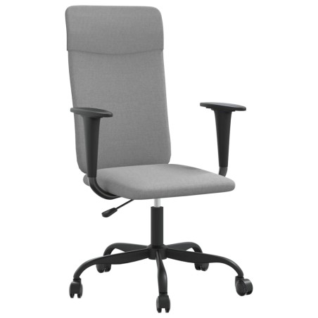 vidaXL Silla de oficina de tela gris claro