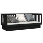 vidaXL Sofá cama madera maciza de pino negro 75x190 cm vidaXL Sofá cama madera maciza de pino negro 75x190 cm
