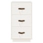 vidaXL Mesitas de noche 2 uds madera maciza pino blanco 40x40x75 cm