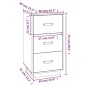 vidaXL Mesitas de noche 2 uds madera maciza pino blanco 40x40x75 cm