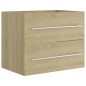 vidaXL Mueble de lavabo madera ingeniería roble Sonoma 60x38,5x48 cm vidaXL Mueble de lavabo madera ingeniería roble Sonoma 60x38,5x48 cm