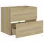 vidaXL Mueble de lavabo madera ingeniería roble Sonoma 60x38,5x48 cm vidaXL Mueble de lavabo madera ingeniería roble Sonoma 60x38,5x48 cm