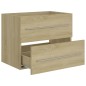 vidaXL Mueble de lavabo madera ingeniería roble Sonoma 60x38,5x48 cm vidaXL Mueble de lavabo madera ingeniería roble Sonoma 60x38,5x48 cm