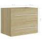 vidaXL Mueble de lavabo madera ingeniería roble Sonoma 60x38,5x48 cm vidaXL Mueble de lavabo madera ingeniería roble Sonoma 60x38,5x48 cm