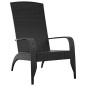 vidaXL Silla de jardín Adirondack ratán sintético negro vidaXL Silla de jardín Adirondack ratán sintético negro