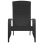vidaXL Silla de jardín Adirondack ratán sintético negro vidaXL Silla de jardín Adirondack ratán sintético negro