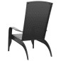 vidaXL Silla de jardín Adirondack ratán sintético negro vidaXL Silla de jardín Adirondack ratán sintético negro