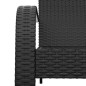 vidaXL Silla de jardín Adirondack ratán sintético negro vidaXL Silla de jardín Adirondack ratán sintético negro