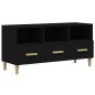 vidaXL Mueble de TV madera contrachapada negro 102x36x50 cm vidaXL Mueble de TV madera contrachapada negro 102x36x50 cm