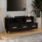 vidaXL Mueble de TV madera contrachapada negro 102x36x50 cm vidaXL Mueble de TV madera contrachapada negro 102x36x50 cm