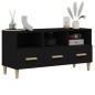 vidaXL Mueble de TV madera contrachapada negro 102x36x50 cm vidaXL Mueble de TV madera contrachapada negro 102x36x50 cm