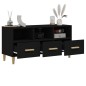 vidaXL Mueble de TV madera contrachapada negro 102x36x50 cm vidaXL Mueble de TV madera contrachapada negro 102x36x50 cm