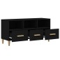 vidaXL Mueble de TV madera contrachapada negro 102x36x50 cm vidaXL Mueble de TV madera contrachapada negro 102x36x50 cm