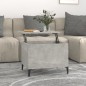 vidaXL Mesa de centro madera contrachapada gris hormigón 60x44,5x45 cm vidaXL Mesa de centro madera contrachapada gris hormigón 60x44,5x45 cm