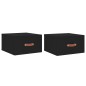 vidaXL Mesitas de noche de pared 2 uds negro 35x35x20 cm