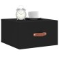 vidaXL Mesitas de noche de pared 2 uds negro 35x35x20 cm