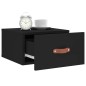 vidaXL Mesitas de noche de pared 2 uds negro 35x35x20 cm