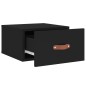 vidaXL Mesitas de noche de pared 2 uds negro 35x35x20 cm