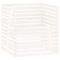 vidaXL Compostador de madera maciza de pino blanco 100x100x102 cm