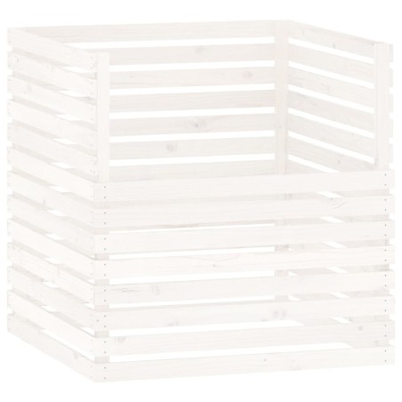 vidaXL Compostador de madera maciza de pino blanco 100x100x102 cm
