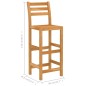 vidaXL Mesa y sillas de bar para jardín 5 pzas madera maciza de acacia
