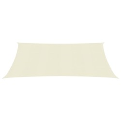 vidaXL Toldo de vela crema HDPE 160 g/m² 3x4,5 m 