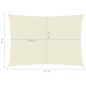 vidaXL Toldo de vela crema HDPE 160 g/m² 3x4,5 m 