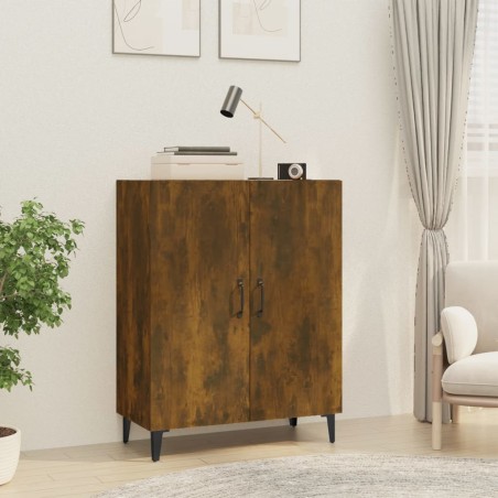 vidaXL Aparador madera contrachapada color roble ahumado 70x34x90 cm