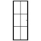 vidaXL Puerta interior vidrio ESG y aluminio negro 76x201,5 cm vidaXL Puerta interior vidrio ESG y aluminio negro 76x201,5 cm