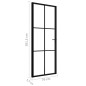 vidaXL Puerta interior vidrio ESG y aluminio negro 76x201,5 cm vidaXL Puerta interior vidrio ESG y aluminio negro 76x201,5 cm