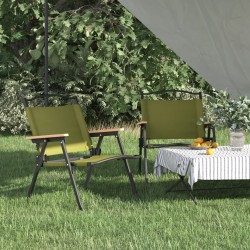 vidaXL Sillas de camping 2 uds tela Oxford verde 54x43x59 cm