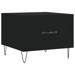 vidaXL Mesa de centro madera contrachapada negro 50x50x40 cm