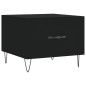 vidaXL Mesa de centro madera contrachapada negro 50x50x40 cm