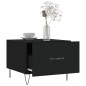 vidaXL Mesa de centro madera contrachapada negro 50x50x40 cm
