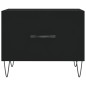 vidaXL Mesa de centro madera contrachapada negro 50x50x40 cm