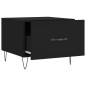 vidaXL Mesa de centro madera contrachapada negro 50x50x40 cm