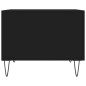 vidaXL Mesa de centro madera contrachapada negro 50x50x40 cm