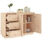 vidaXL Aparador de madera maciza de pino 111x34x75 cm vidaXL Aparador de madera maciza de pino 111x34x75 cm