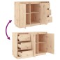 vidaXL Aparador de madera maciza de pino 111x34x75 cm vidaXL Aparador de madera maciza de pino 111x34x75 cm