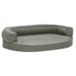 vidaXL Colchón de cama de perro ergonómico aspecto lino gris 75x53 cm vidaXL Colchón de cama de perro ergonómico aspecto lino gris 75x53 cm