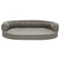 vidaXL Colchón de cama de perro ergonómico aspecto lino gris 75x53 cm vidaXL Colchón de cama de perro ergonómico aspecto lino gris 75x53 cm