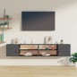 vidaXL Armarios de pared 2 uds madera maciza pino gris 80x30x30 cm vidaXL Armarios de pared 2 uds madera maciza pino gris 80x30x30 cm