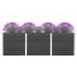 vidaXL Arriate elevado de WPC gris 300x100x91 cm