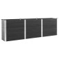vidaXL Arriate elevado de WPC gris 300x100x91 cm