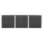vidaXL Arriate elevado de WPC gris 300x100x91 cm